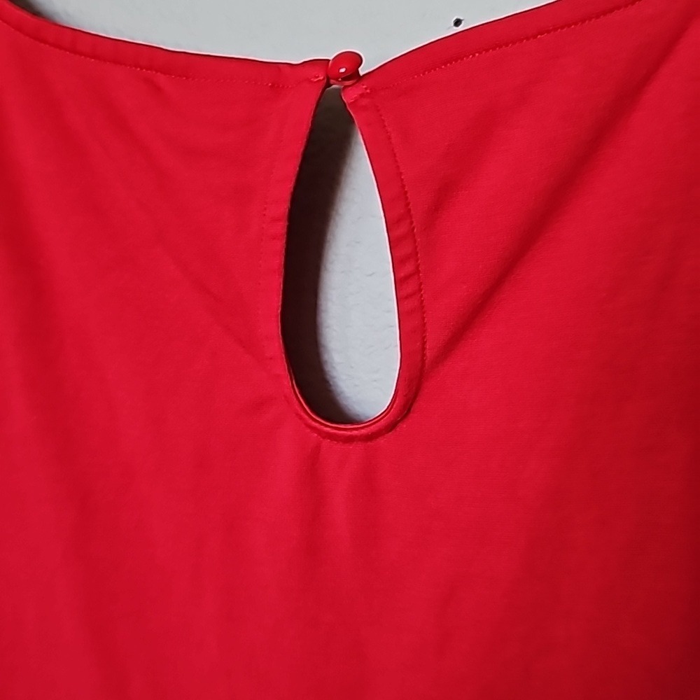 Torrid Red Sexy Pinup Peplum Sweetheart Neckline Sleeveless Top Size 3X - Picture 5 of 6